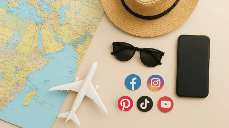 Contact us page illustration with travel theme – LessExplore