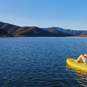 Close-up shot of clear water at Lake Eildon National Park, Victoria