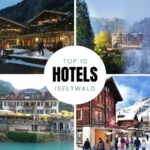 Hotels in Iseltwald with scenic lake views, showcasing traditional Swiss hotels along Lake Brienz