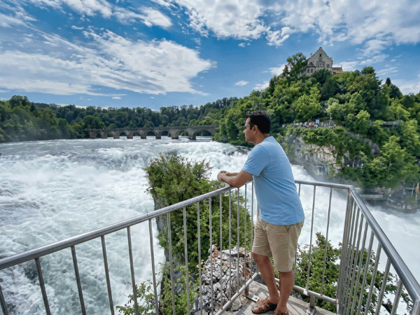 Rhein Falls Switzerland with powerful cascading water and scenic viewpoints along the Rhine River