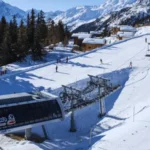 Panoramic alpine view of Thyon 4 Vallées Switzerland with mountains, ski slopes, and scenic landscape