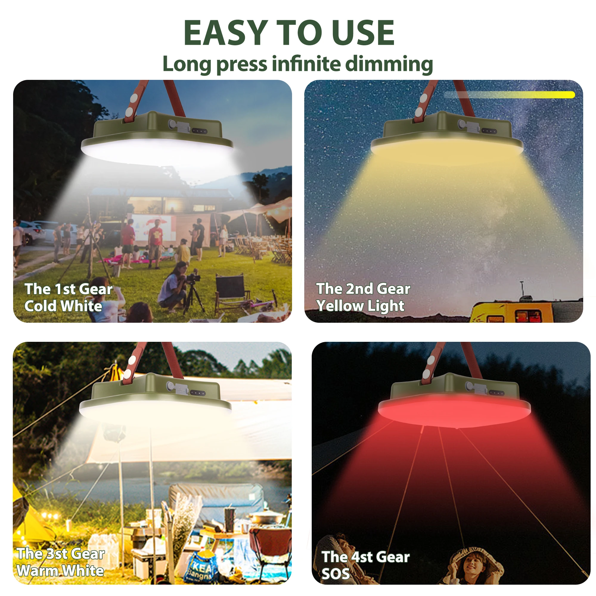 Rechargeable LED Camping Light with Power Bank 5