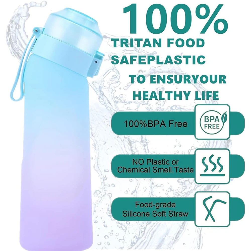 650ML BPA-Free Sports Air Water Bottle with Scent Pods 3