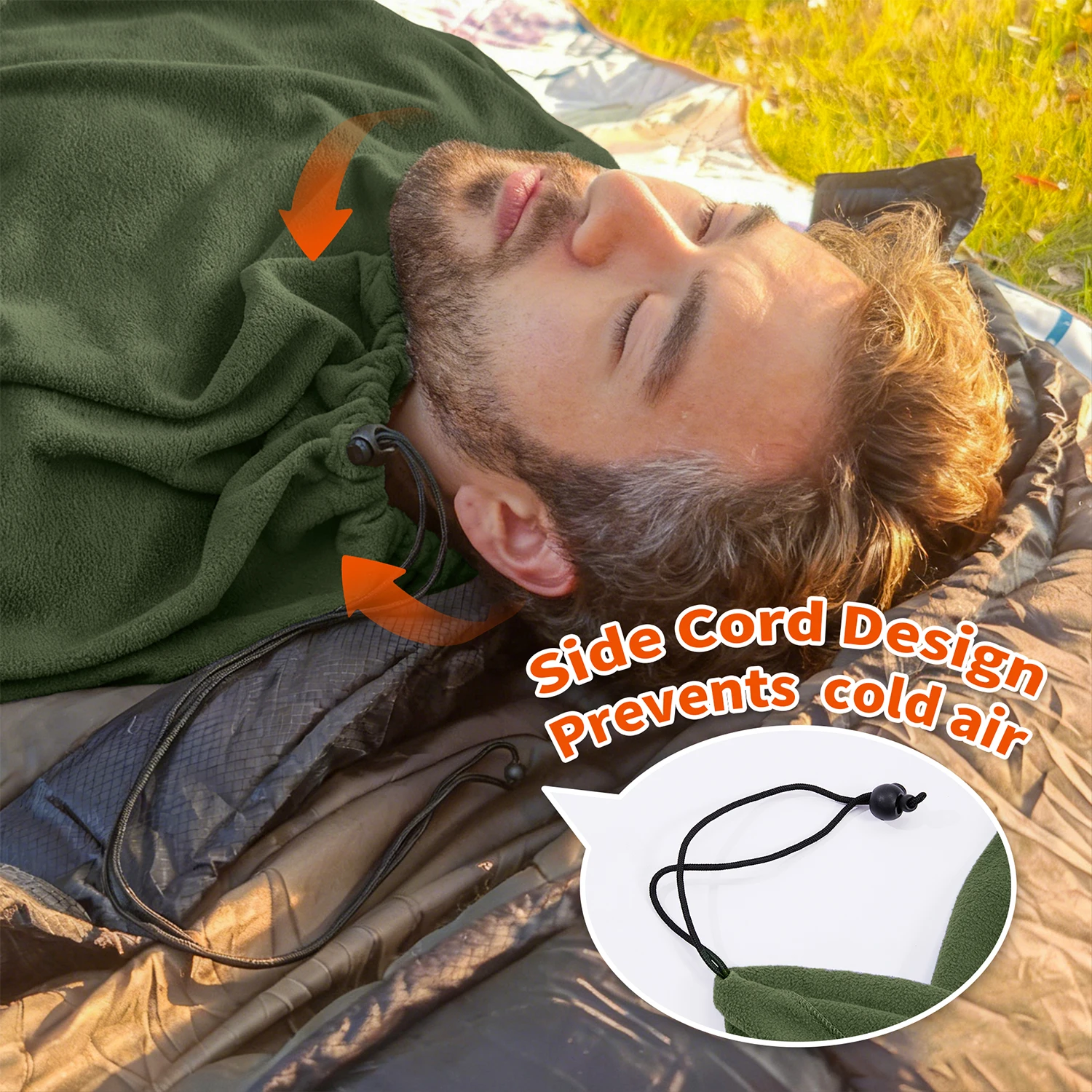 Warm Fleece Sleeping Bag Liner for Outdoor Travel 3