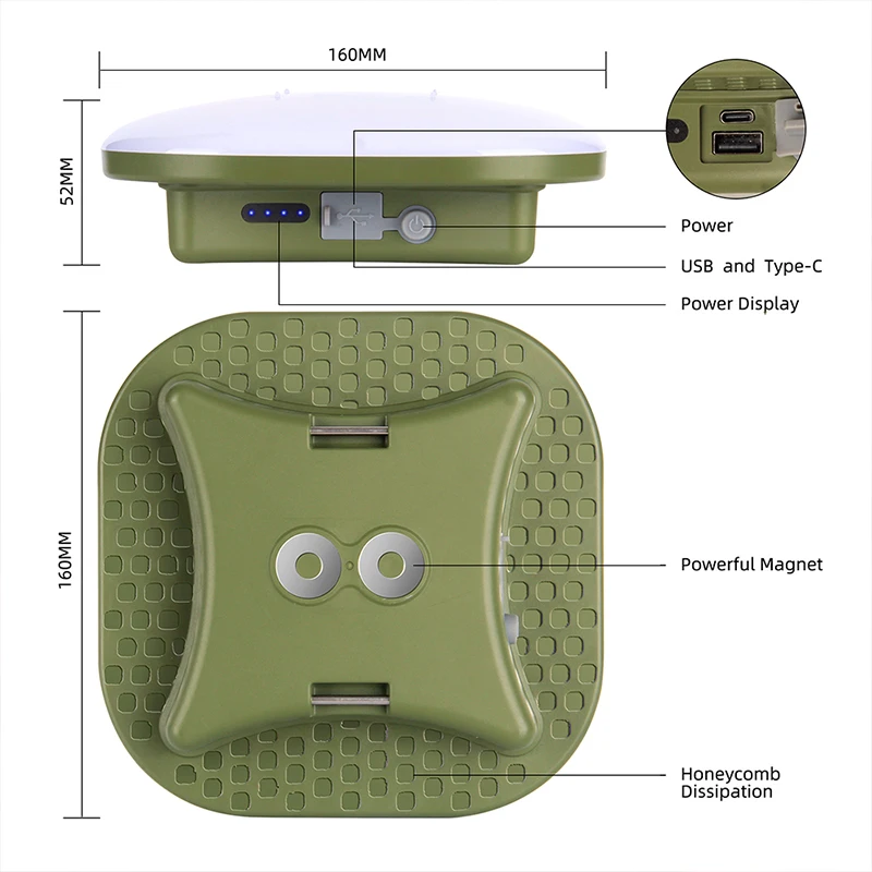 Rechargeable LED Camping Light with Power Bank 6