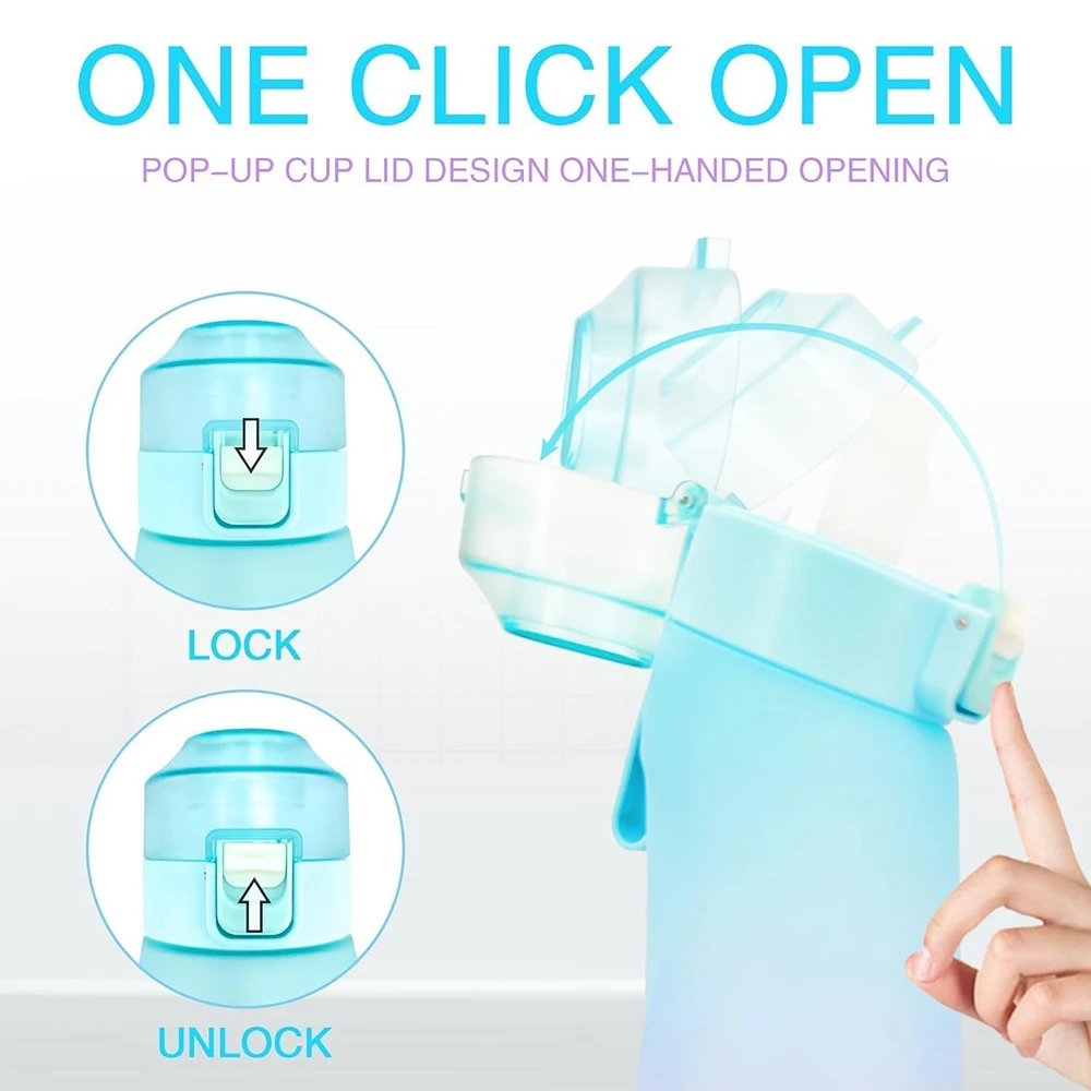 650ML BPA-Free Sports Air Water Bottle with Scent Pods 5