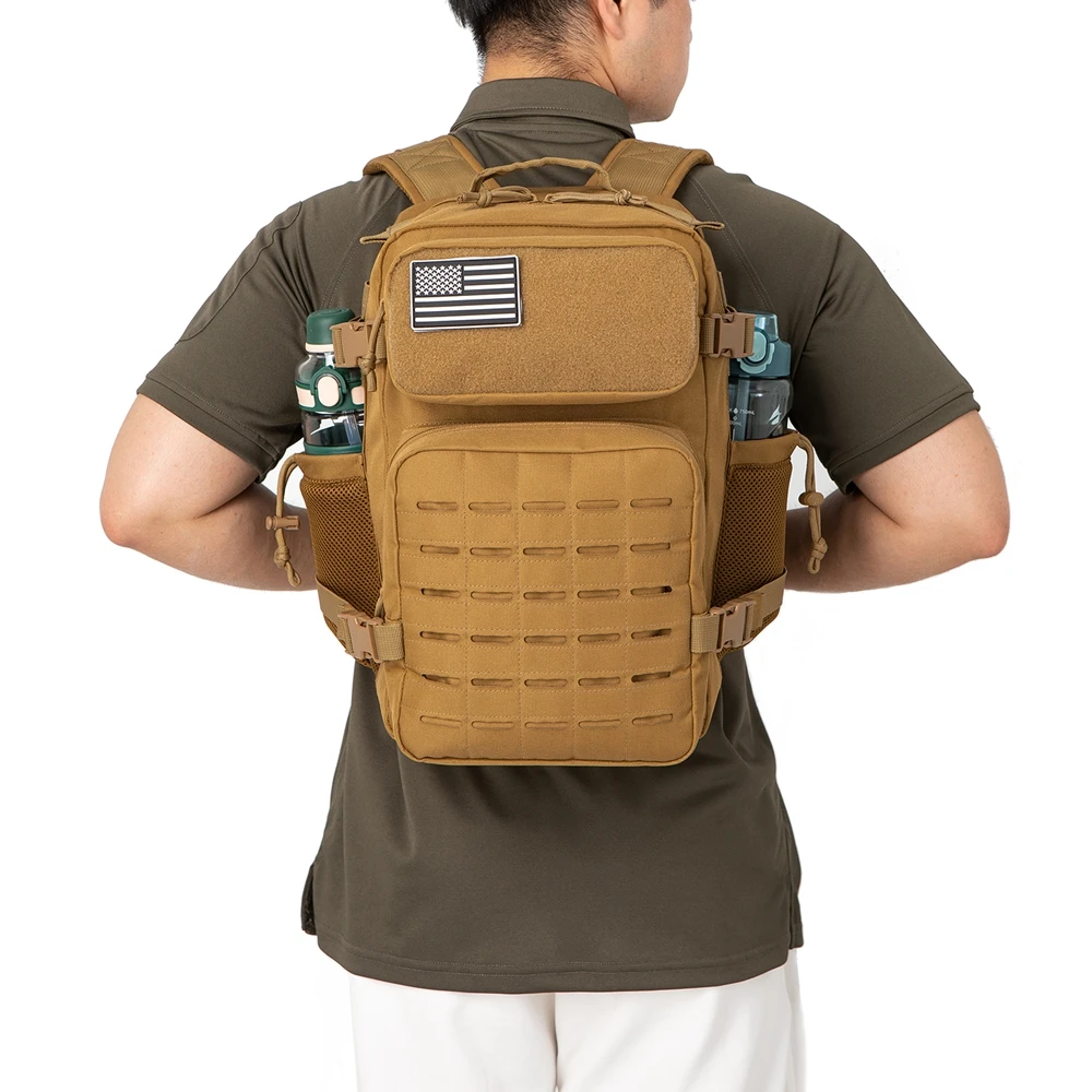 25L Tactical Backpack Outdoor Bag for Fitness MOLLE Backpack GYM For Women/Men EDC Hiking Survival Rucksack Witch Bottle Holder 4