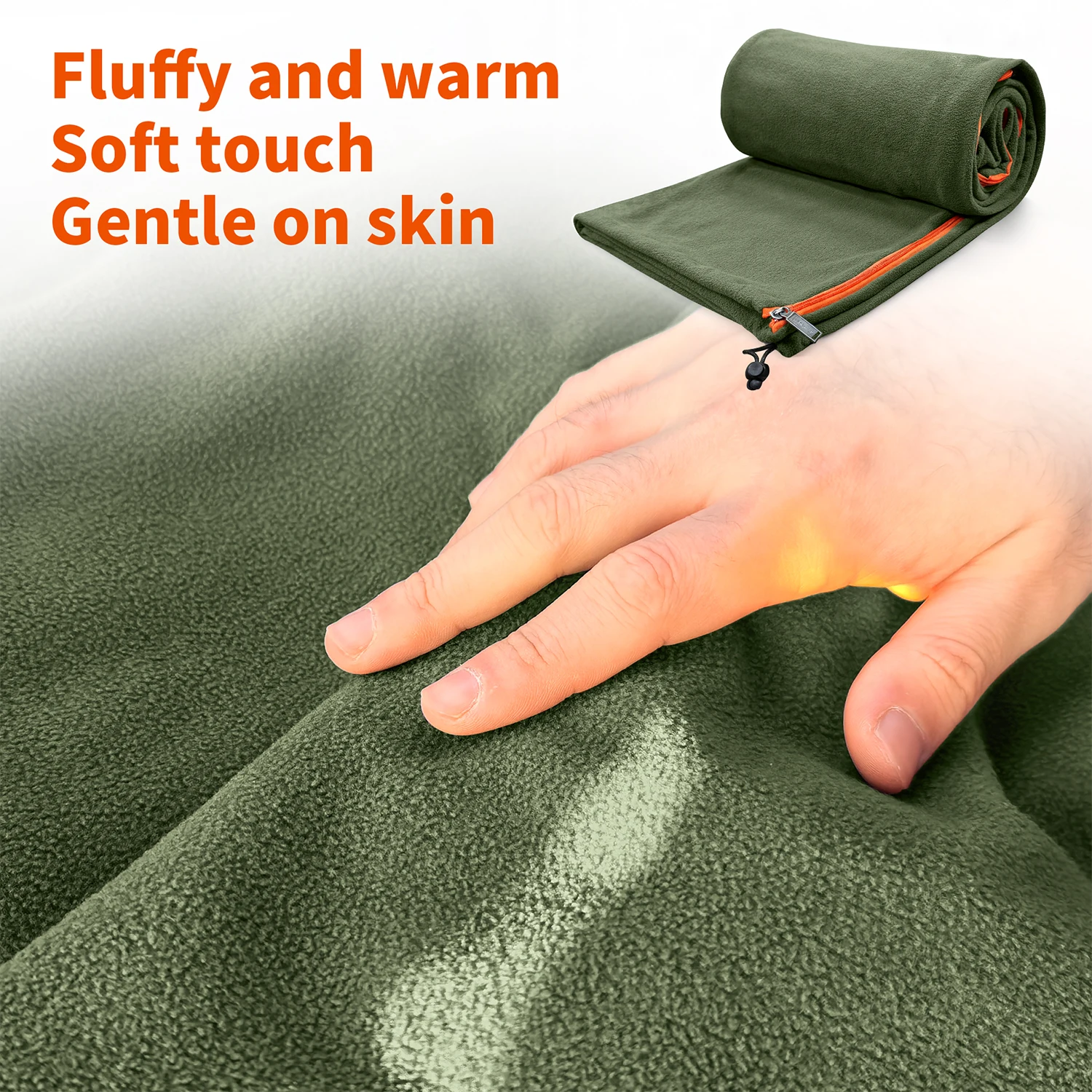 Warm Fleece Sleeping Bag Liner for Outdoor Travel 4