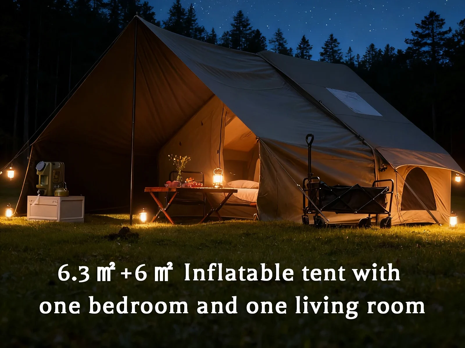 Portable Inflatable Camping Tent for 4-8 People 38